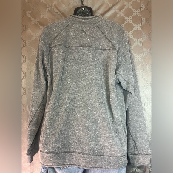 [XL] Tommy Bahama Flip Coast Half-Zip Reversible Sweatshirt Men’s Gray Pullover - Picture 5 of 7